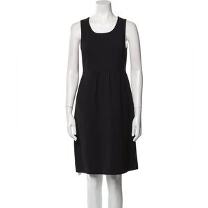 Prada Made in Italy Black Knit Knee Length Dress Size 42 in perfect condition